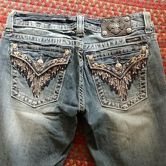 Miss Me Denim - Miss Me boot cut jeans w/ amazing pocket design